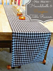 No sew Halloween table runner